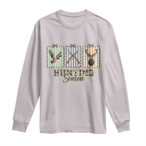Hunting Season Long Sleeve Shirt Funny Hunter Wife Gift TS12 Ice Gray Print Your Wear