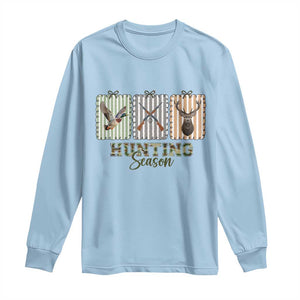 Hunting Season Long Sleeve Shirt Funny Hunter Wife Gift TS12 Light Blue Print Your Wear