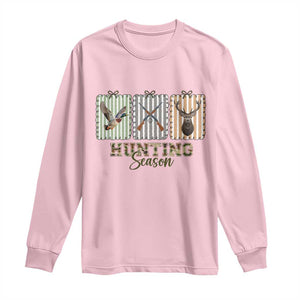 Hunting Season Long Sleeve Shirt Funny Hunter Wife Gift TS12 Light Pink Print Your Wear
