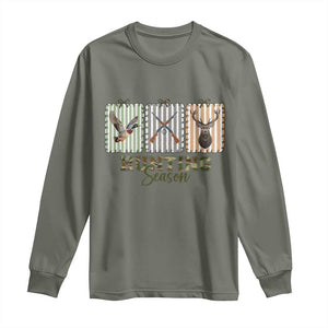 Hunting Season Long Sleeve Shirt Funny Hunter Wife Gift TS12 Military Green Print Your Wear
