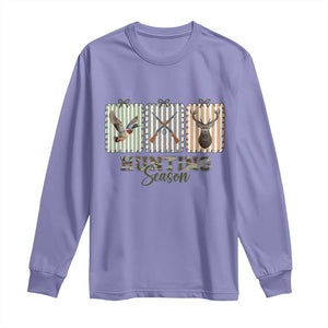 Hunting Season Long Sleeve Shirt Funny Hunter Wife Gift TS12 Violet Print Your Wear