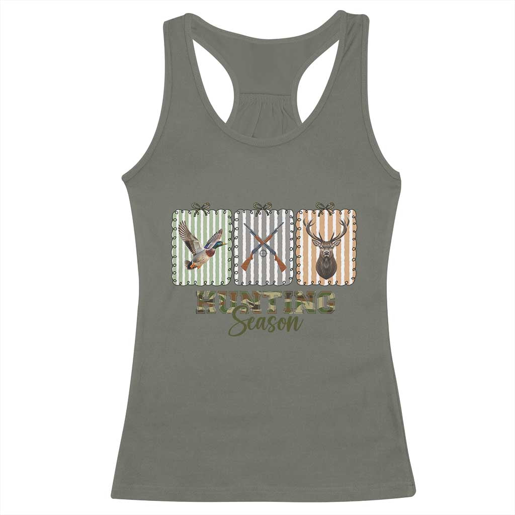 Hunting Season Racerback Tank Top Funny Hunter Wife Gift TS12 Military Green Print Your Wear