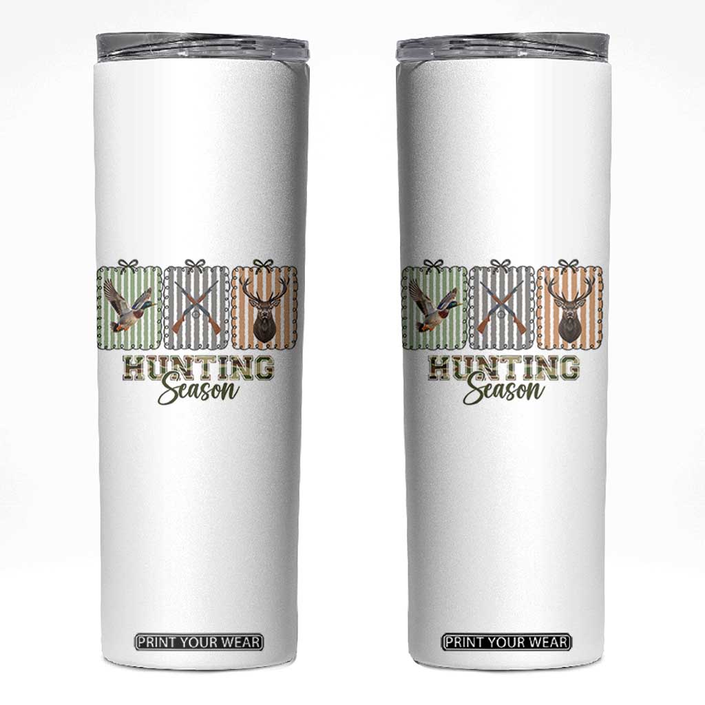Hunting Season Skinny Tumbler Funny Hunter Wife Gift TS12 White Print Your Wear