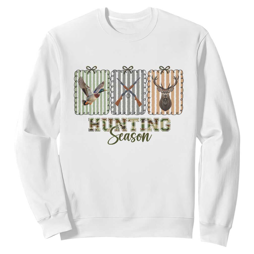 Hunting Season Sweatshirt Funny Hunter Wife Gift TS12 White Print Your Wear