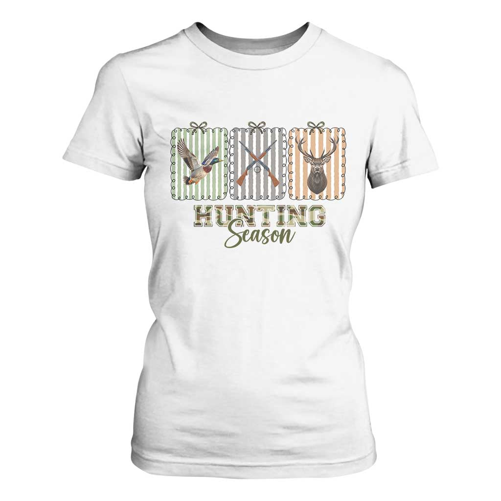 Hunting Season T Shirt For Women Funny Hunter Wife Gift TS12 White Print Your Wear