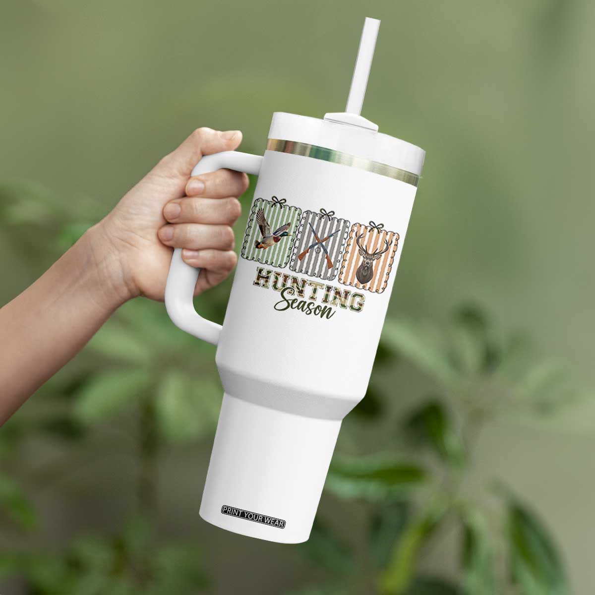 Hunting Season Tumbler With Handle Funny Hunter Wife Gift TS12 Print Your Wear