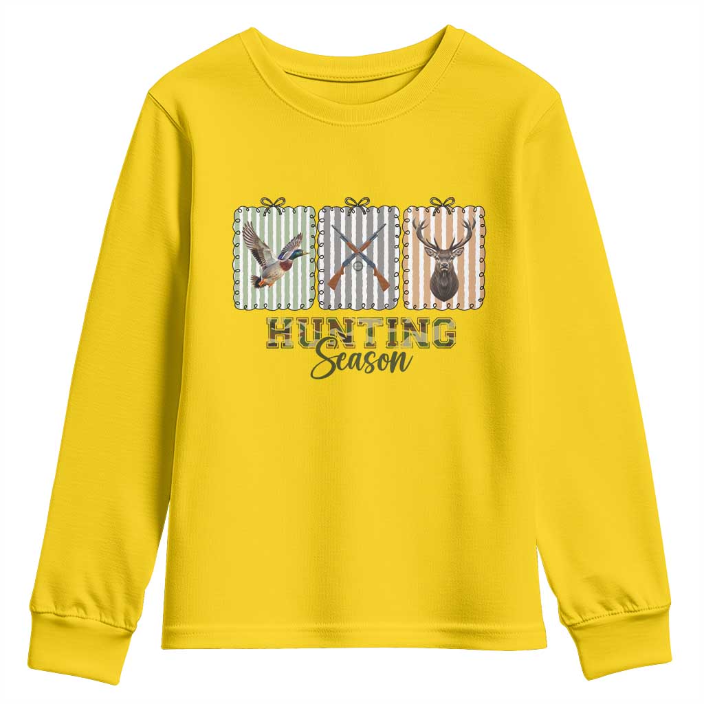 Hunting Season Youth Sweatshirt Funny Hunter Wife Gift TS12 Daisy Print Your Wear
