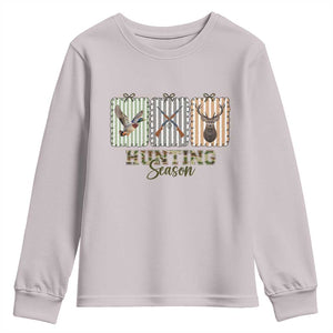 Hunting Season Youth Sweatshirt Funny Hunter Wife Gift TS12 Ice Gray Print Your Wear