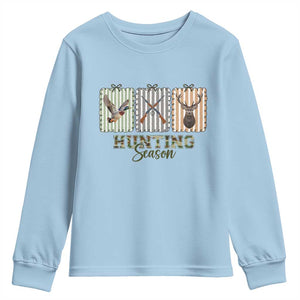 Hunting Season Youth Sweatshirt Funny Hunter Wife Gift TS12 Light Blue Print Your Wear