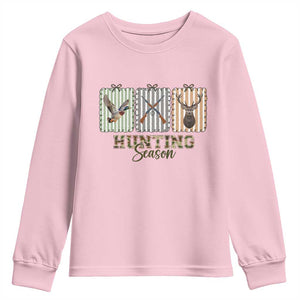 Hunting Season Youth Sweatshirt Funny Hunter Wife Gift TS12 Light Pink Print Your Wear