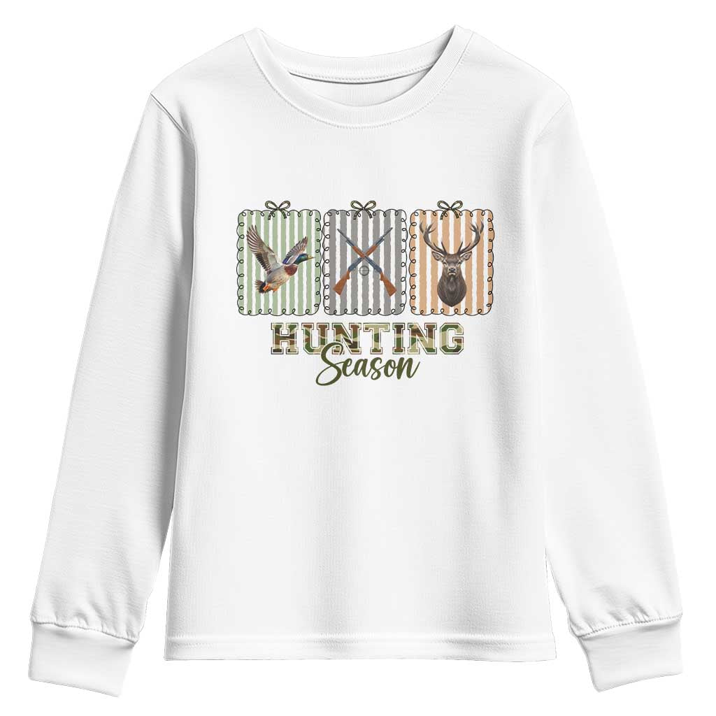 Hunting Season Youth Sweatshirt Funny Hunter Wife Gift TS12 White Print Your Wear