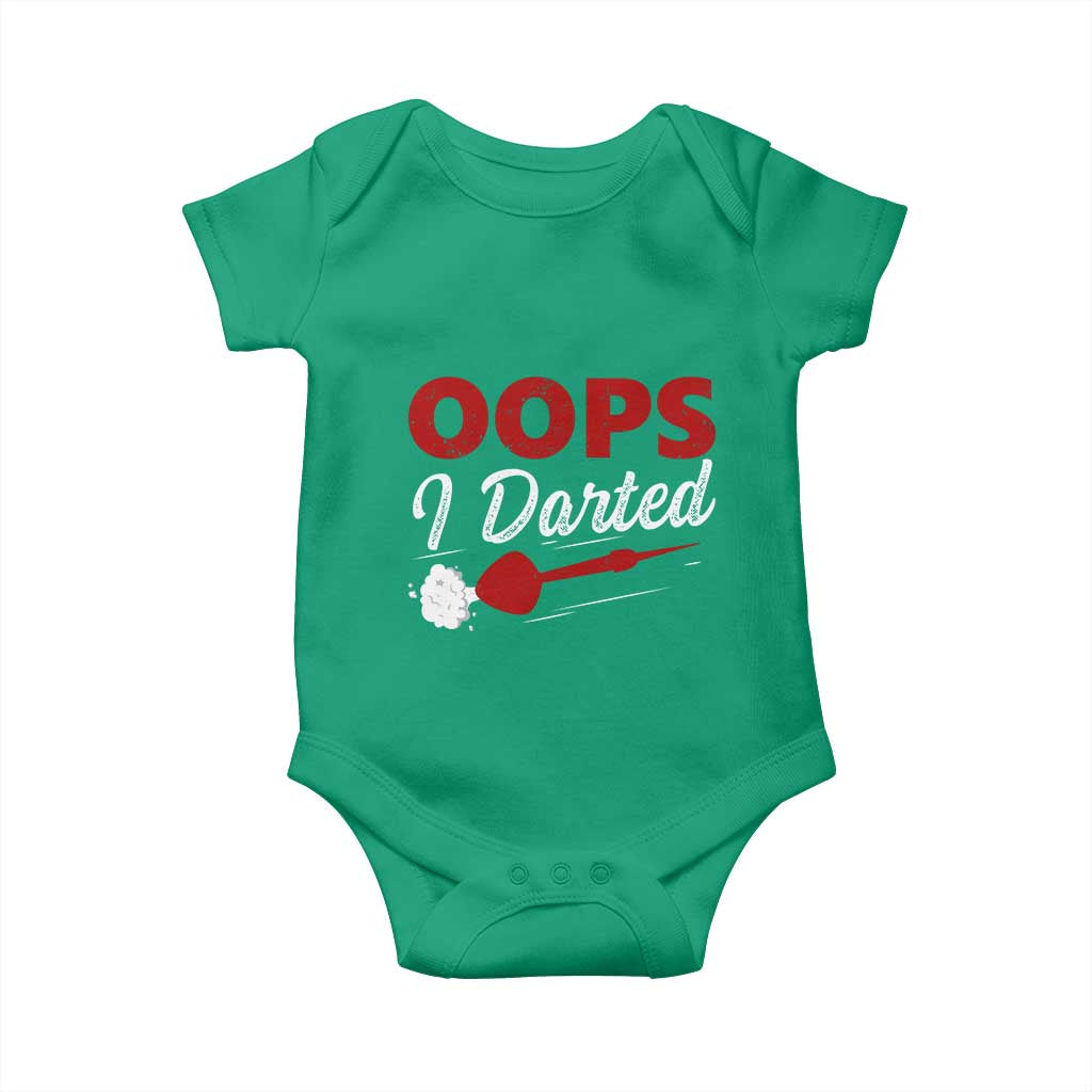 Dart Player Sarcasm Gift Baby Onesie Funny Oops I Darted TS12 Irish Green Print Your Wear