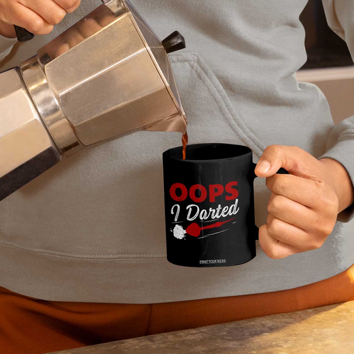 Dart Player Sarcasm Gift Coffee Mug Funny Oops I Darted TS12 Print Your Wear