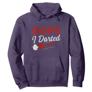 Dart Player Sarcasm Gift Hoodie Funny Oops I Darted TS12 Purple Print Your Wear