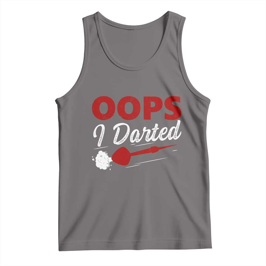 Dart Player Sarcasm Gift Tank Top Funny Oops I Darted TS12 Deep Heather Print Your Wear