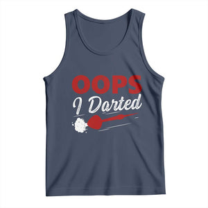 Dart Player Sarcasm Gift Tank Top Funny Oops I Darted TS12 Navy Print Your Wear