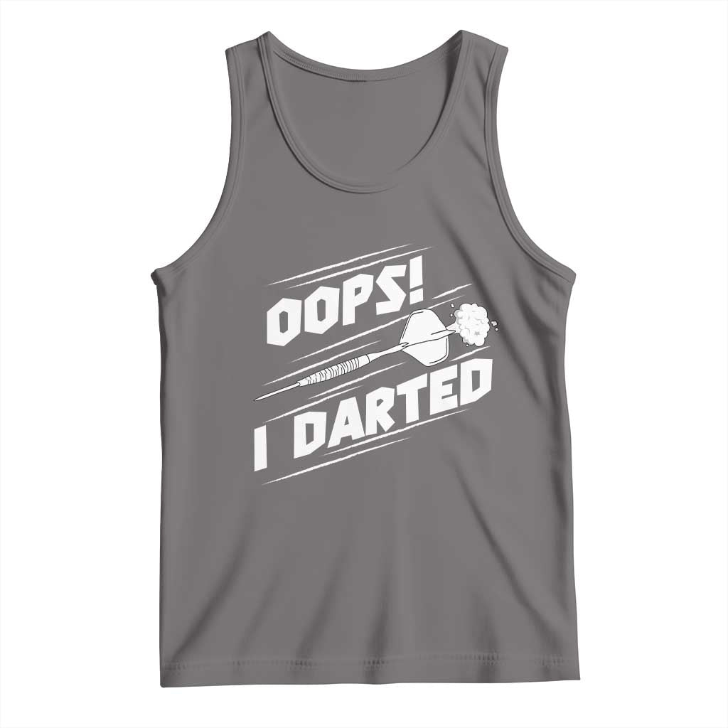 Funny Dart Thrower Tank Top Oops I Darted Gift For Dartist TS12 Deep Heather Print Your Wear