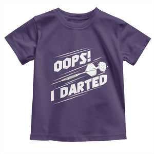 Funny Dart Thrower Toddler T Shirt Oops I Darted Gift For Dartist TS12 Purple Print Your Wear