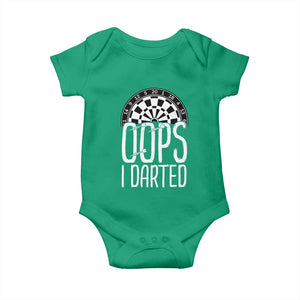 Sarcastic Dartist Gift Baby Onesie Funny Oops I Darted Darts Lover TS12 Irish Green Print Your Wear