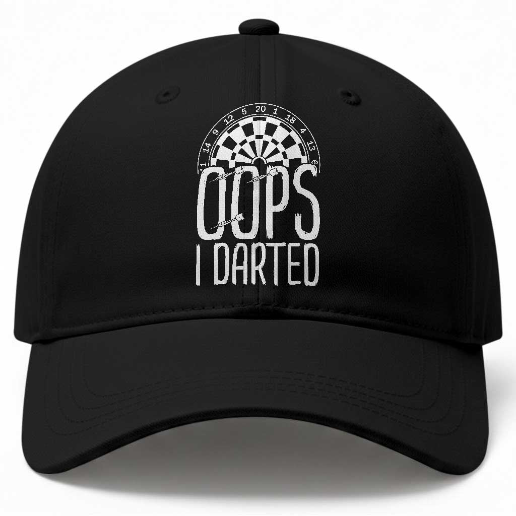 Sarcastic Dartist Gift Baseball Cap Funny Oops I Darted Darts Lover TS12 Print Your Wear