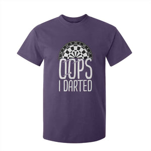 Sarcastic Dartist Gift T Shirt For Kid Funny Oops I Darted Darts Lover TS12 Purple Print Your Wear