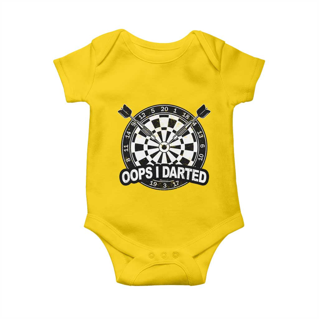 Funny Oops I Darted Baby Onesie Sarcastic Dartist Darts Lover Gift TS12 Daisy Print Your Wear