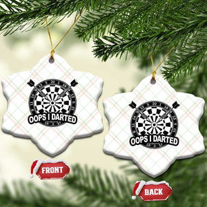 Funny Oops I Darted Ceramic Ornament Sarcastic Dartist Darts Lover Gift TS12 Print Your Wear