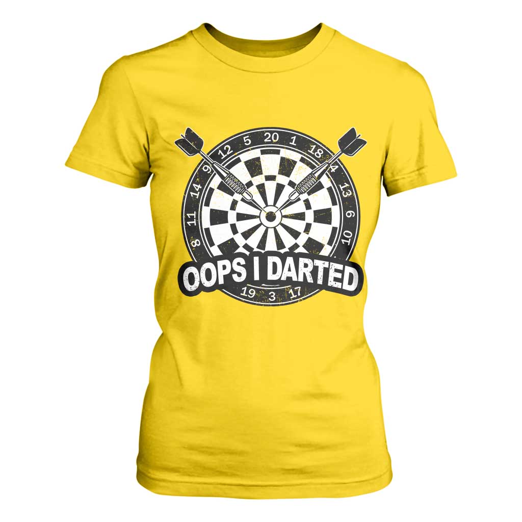 Funny Oops I Darted T Shirt For Women Sarcastic Dartist Darts Lover Gift TS12 Daisy Print Your Wear