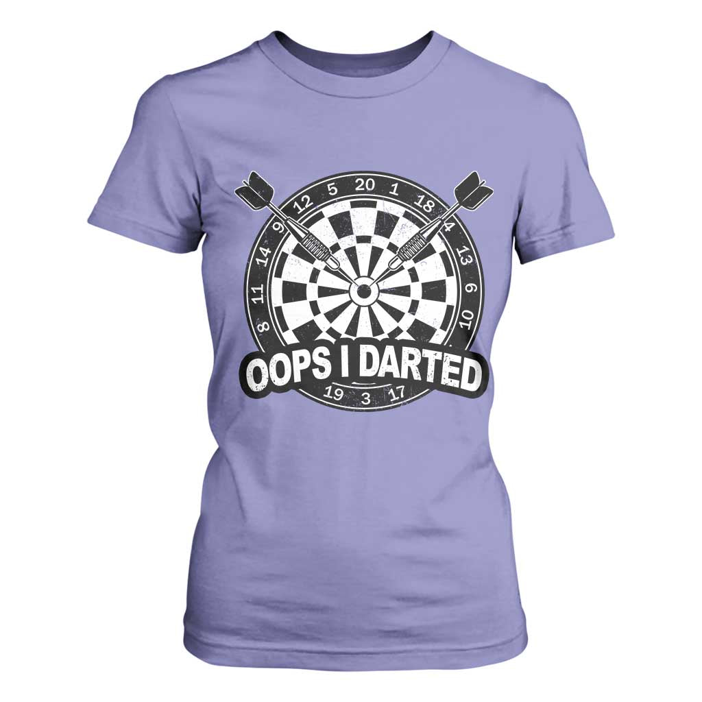 Funny Oops I Darted T Shirt For Women Sarcastic Dartist Darts Lover Gift TS12 Violet Print Your Wear