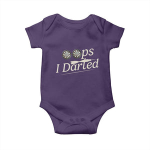 Oops I Darted Baby Onesie Funny Pub Darts Lover TS12 Purple Print Your Wear