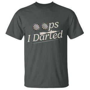 Oops I Darted T Shirt Funny Pub Darts Lover TS12 Dark Heather Print Your Wear