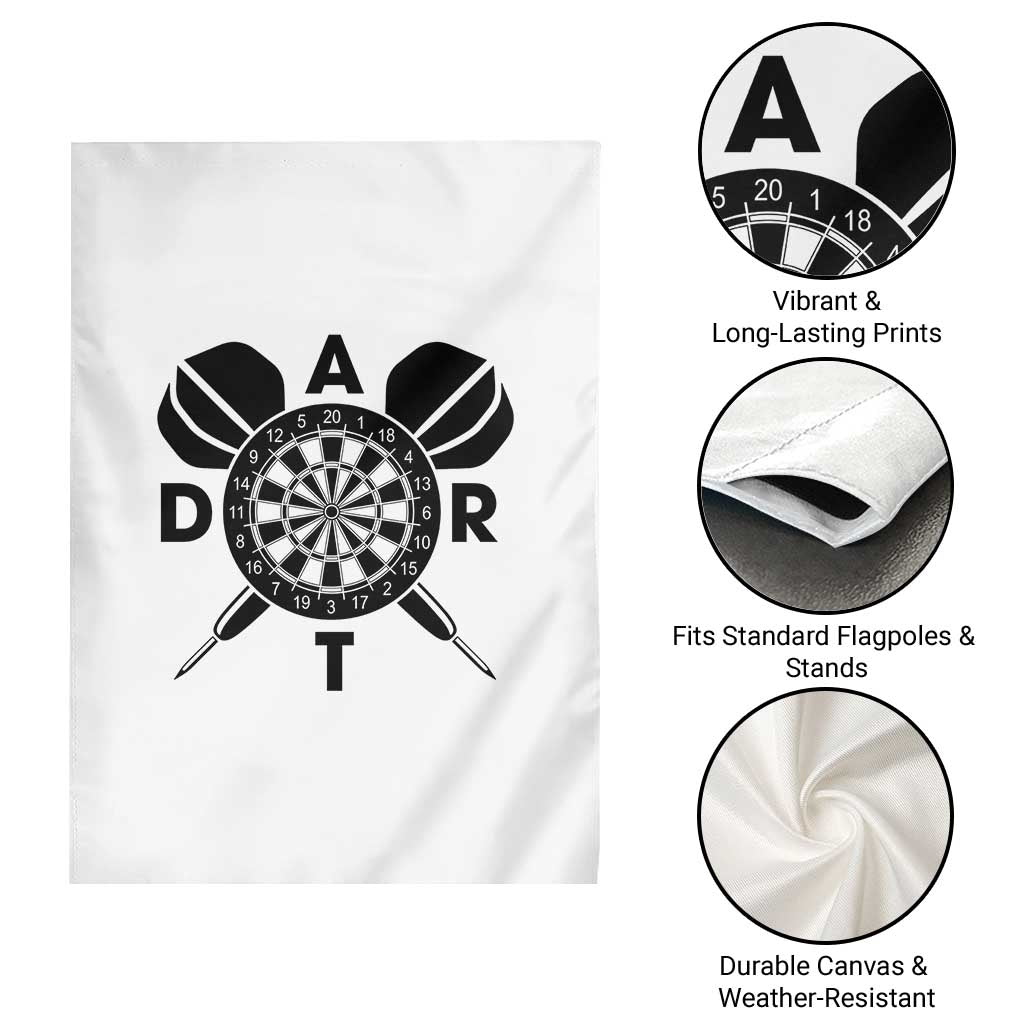 Vintage Dartboard Gift Idea For Dart Lover Garden Flag TS12 Print Your Wear