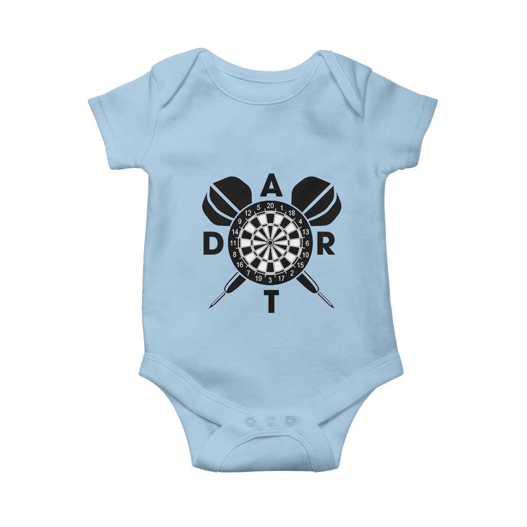 Vintage Dartboard Gift Idea For Dart Lover Baby Onesie TS12 Light Blue Print Your Wear