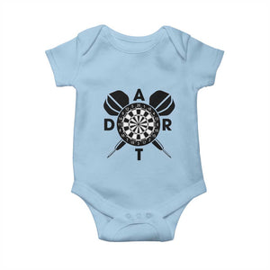Vintage Dartboard Gift Idea For Dart Lover Baby Onesie TS12 Light Blue Print Your Wear