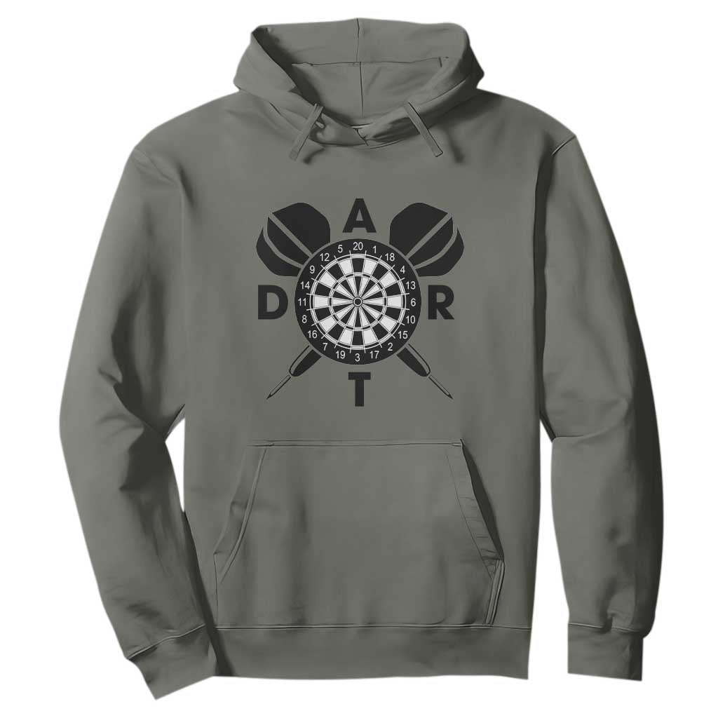 Vintage Dartboard Gift Idea For Dart Lover Hoodie TS12 Military Green Print Your Wear