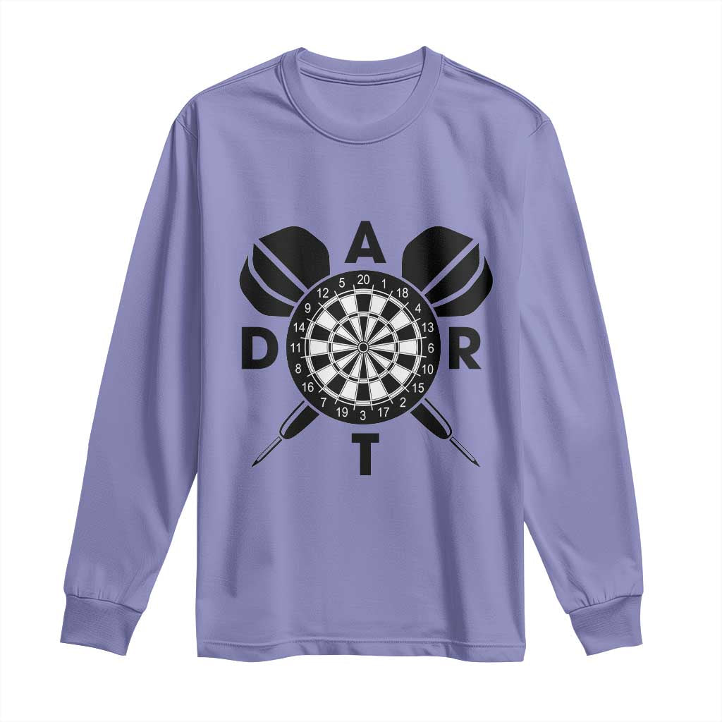 Vintage Dartboard Gift Idea For Dart Lover Long Sleeve Shirt TS12 Violet Print Your Wear