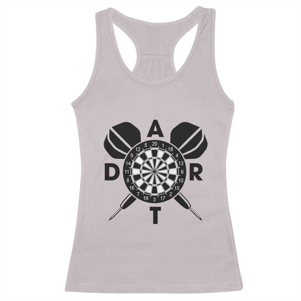 Vintage Dartboard Gift Idea For Dart Lover Racerback Tank Top TS12 Ice Gray Print Your Wear
