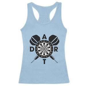 Vintage Dartboard Gift Idea For Dart Lover Racerback Tank Top TS12 Light Blue Print Your Wear