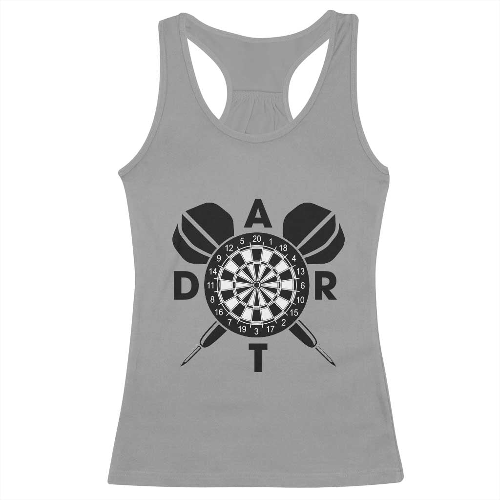 Vintage Dartboard Gift Idea For Dart Lover Racerback Tank Top TS12 Sport Gray Print Your Wear