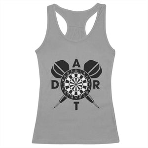 Vintage Dartboard Gift Idea For Dart Lover Racerback Tank Top TS12 Sport Gray Print Your Wear