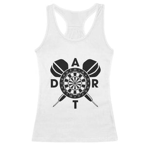Vintage Dartboard Gift Idea For Dart Lover Racerback Tank Top TS12 White Print Your Wear