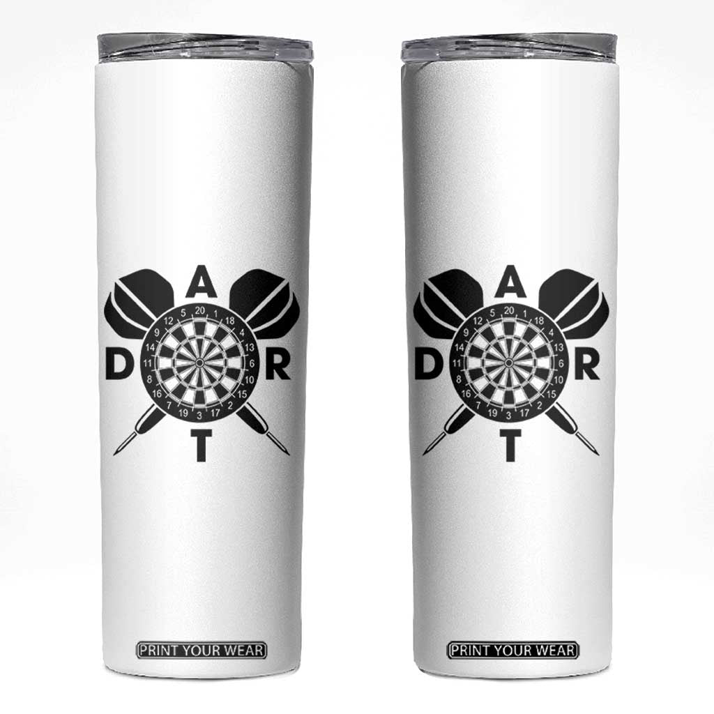 Vintage Dartboard Gift Idea For Dart Lover Skinny Tumbler TS12 White Print Your Wear