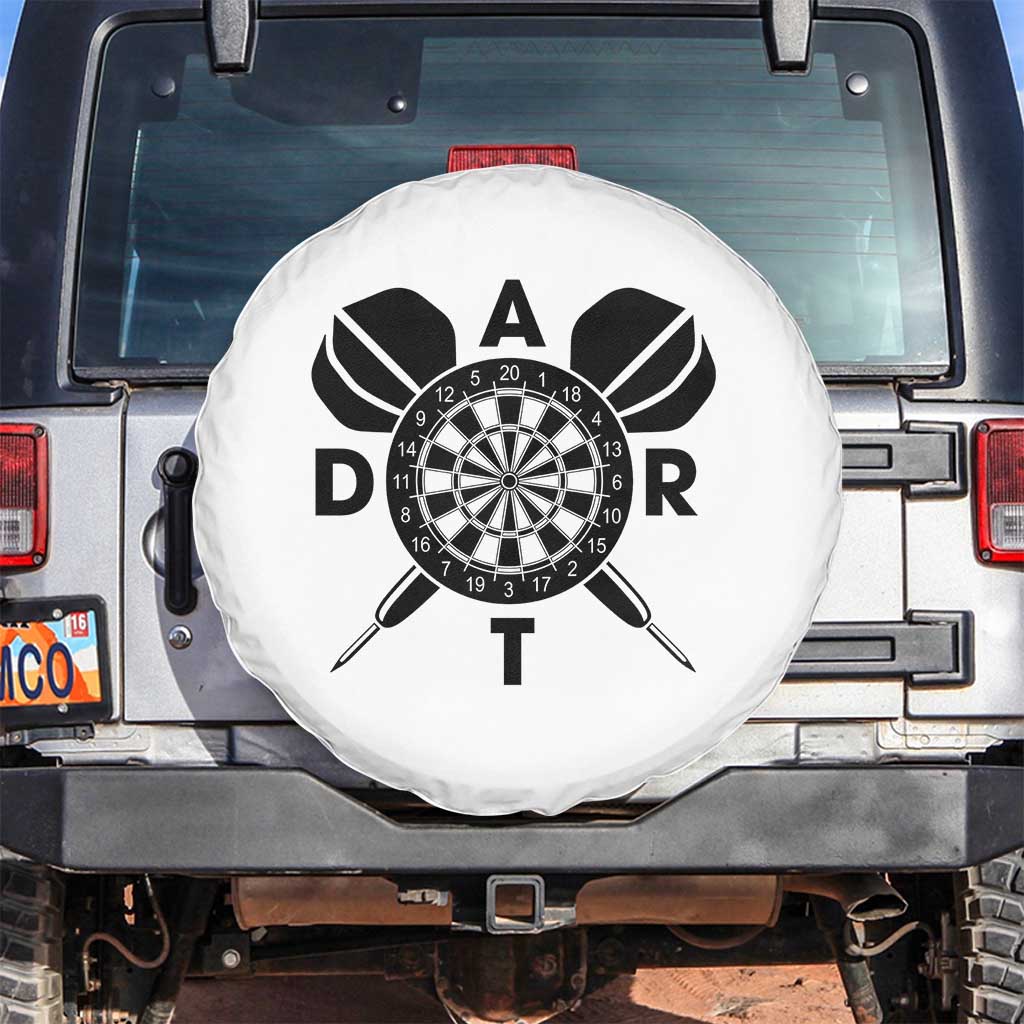 Vintage Dartboard Gift Idea For Dart Lover Spare Tire Cover TS12 No hole White Print Your Wear