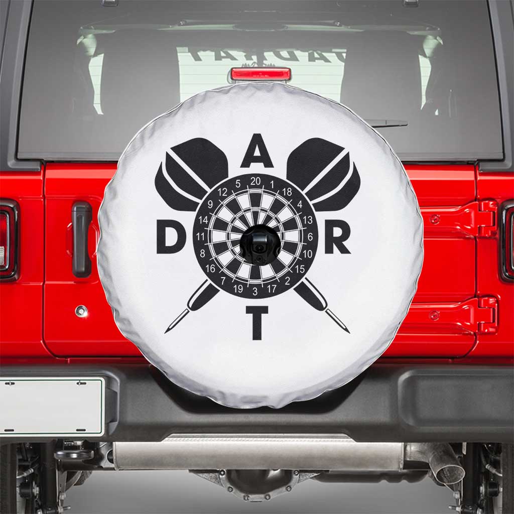 Vintage Dartboard Gift Idea For Dart Lover Spare Tire Cover TS12 White Print Your Wear