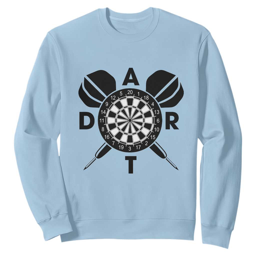 Vintage Dartboard Gift Idea For Dart Lover Sweatshirt TS12 Light Blue Print Your Wear