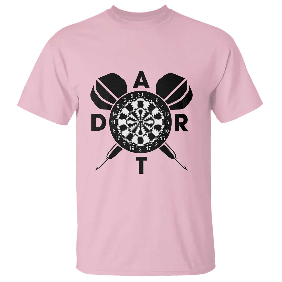 Vintage Dartboard Gift Idea For Dart Lover T Shirt TS12 Light Pink Print Your Wear