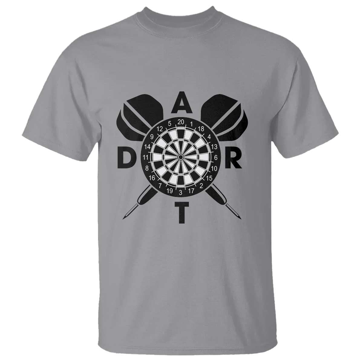 Vintage Dartboard Gift Idea For Dart Lover T Shirt TS12 Sport Gray Print Your Wear