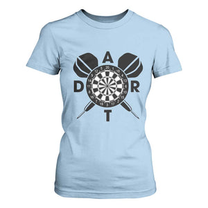 Vintage Dartboard Gift Idea For Dart Lover T Shirt For Women TS12 Light Blue Print Your Wear