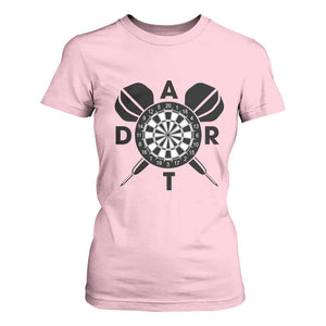 Vintage Dartboard Gift Idea For Dart Lover T Shirt For Women TS12 Light Pink Print Your Wear