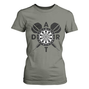 Vintage Dartboard Gift Idea For Dart Lover T Shirt For Women TS12 Military Green Print Your Wear